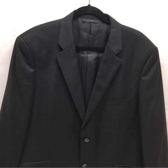 Loro Piana John Notdstrom 100% Wool Suit Jacket Blazer Black 46R - Picture 4 of 17